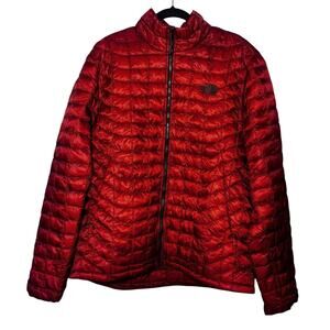North Face Thermoball Jacket Mens Large Red Quilted Lightweight Packable Puffer